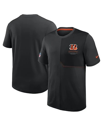 Nike Men's Black Cincinnati Bengals Sideline Uv Dri-fit Coaches T-Shirt