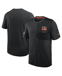 Nike Men's Black Cincinnati Bengals Sideline Uv Dri-fit Coaches T-Shirt