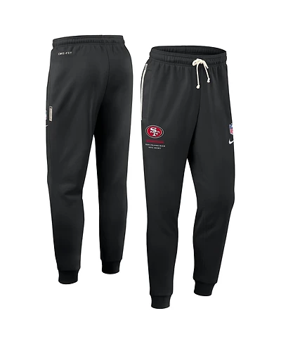 Nike Men's Black San Francisco 49ers Sideline Standard Issue Dri-fit Taper Pants