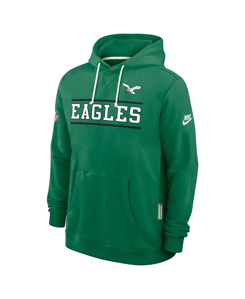 Nike Men's Kelly Green Philadelphia Eagles Alt Sideline Standard Issue Dri-fit Hoodie