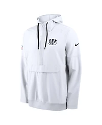 Nike Men's White Cincinnati Bengals Alt Anorak Half-Zip Hooded Jacket