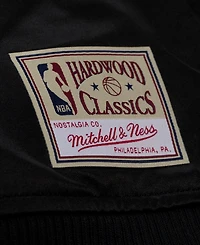 Mitchell & Ness Men's Black Boston Celtics Chrome Satin Bomber Full-Zip Jacket