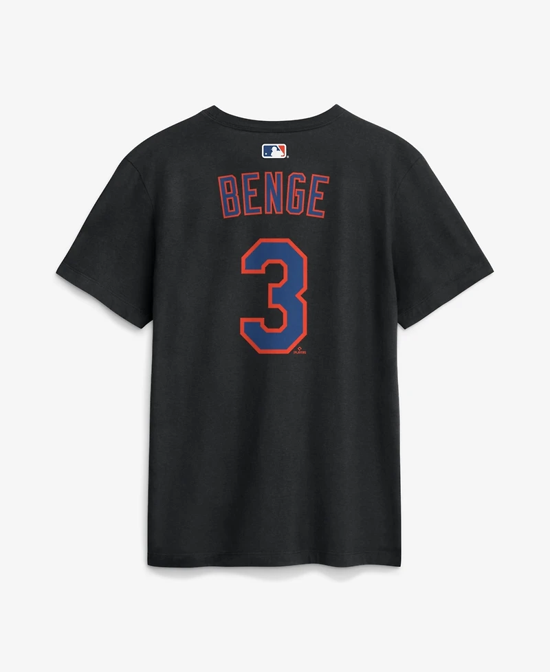 Nike Men's Carson Benge Black New York Mets Name & Number T-Shirt