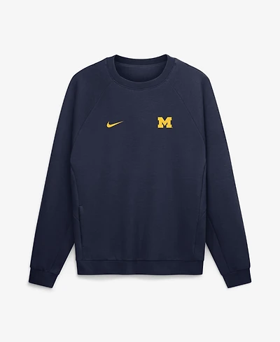 Nike Men's Navy Michigan Wolverines Premium Performance Raglan Dri-fit Sweatshirt