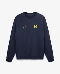 Nike Men's Navy Michigan Wolverines Premium Performance Raglan Dri-fit Sweatshirt