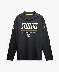 Nike Men's Black Pittsburgh Steelers Sideline Lightweight Long Sleeve Dri-fit Hoodie