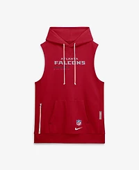 Nike Men's Red Atlanta Falcons Sideline Standard Issue Dri-fit Sleeveless Hoodie