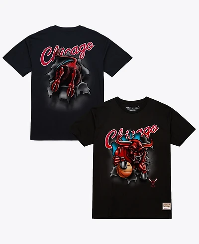 Mitchell & Ness Men's Black Chicago Bulls Breakthrough T-Shirt