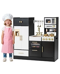 Slickblue Pretend Play Kitchen for Kids with Lights and Sound Effects