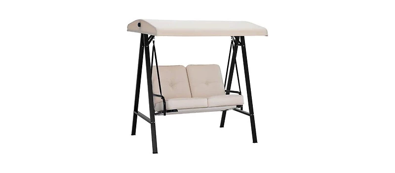 Aecojoy 2-Seat Porch Swings with Adjustable Canopy