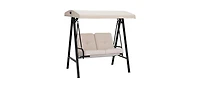 Aecojoy 2-Seat Porch Swings with Adjustable Canopy
