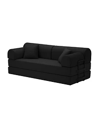 Maison Boucle 78.74'' Corduroy Convertible Sleeper Sofa Bed, 3 Seater, Floor