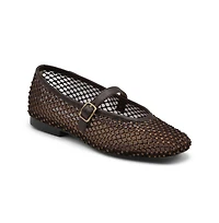Charles David Womens Westa Flat Dress Shoe Mesh Rhinestones