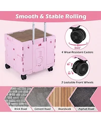 Gouun Collapsible Utility Wagon Cart with 3-Level Adjustable Handle