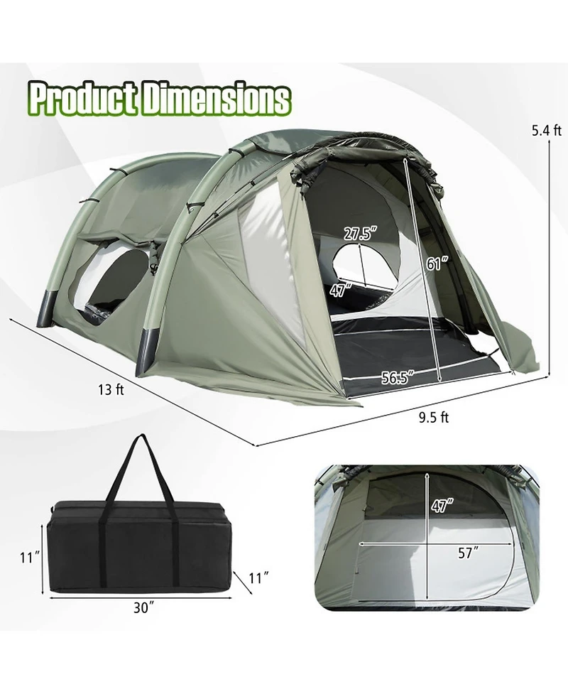 Gouun Inflatable 5-7 Person Family Camping Tent with Screened Porch