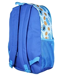 Sesame Street Cookie Monster Backpack 5-Piece Mega Set Cookie Time Kids School Bag Lunch Box Pencil Case Water Bottle 16"