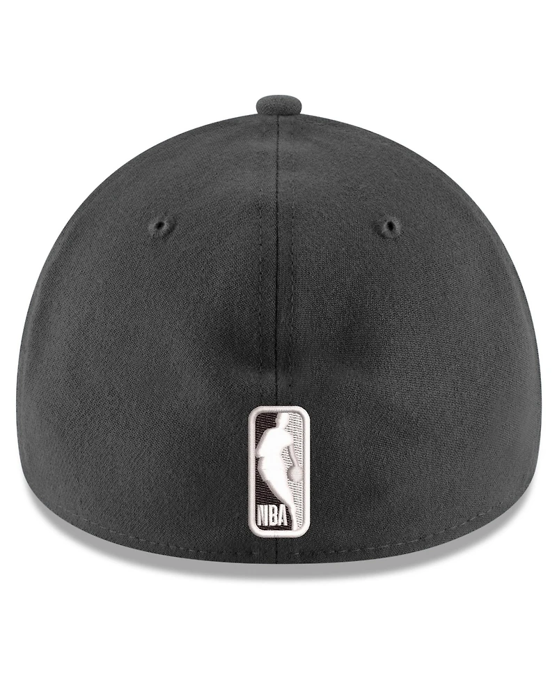 New Era Men's Graphite San Antonio Spurs 39THIRTY Flex Hat