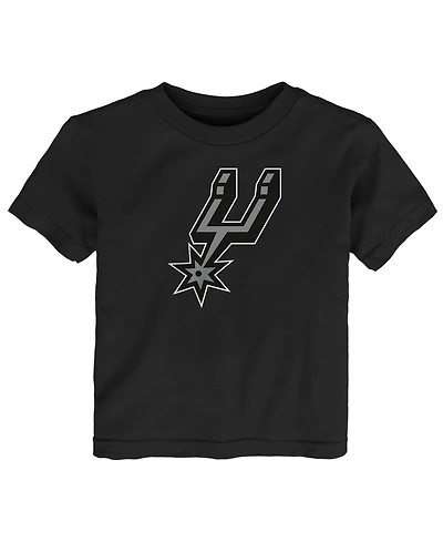 Outerstuff Baby Boys and Girls Black San Antonio Spurs Primary Logo T-Shirt