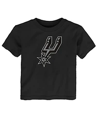 Outerstuff Baby Boys and Girls Black San Antonio Spurs Primary Logo T-Shirt