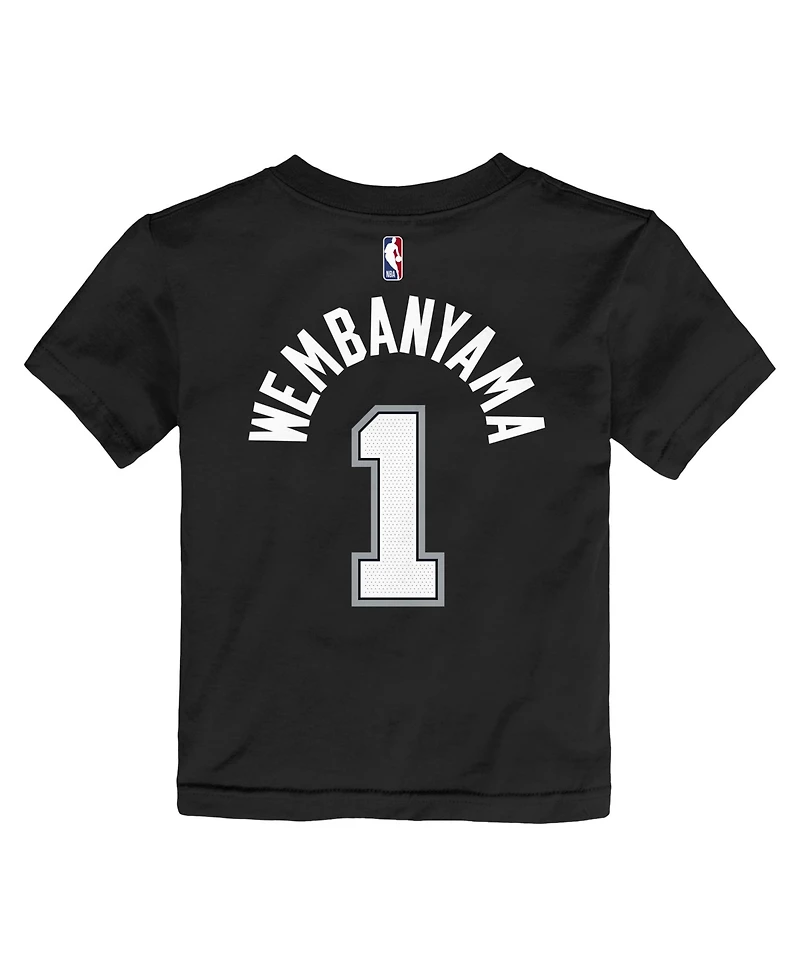 Nike Toddler Victor Wembanyama Black San Antonio Spurs Icon Name Number T-Shirt