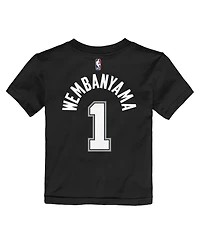 Nike Toddler Victor Wembanyama Black San Antonio Spurs Icon Name Number T-Shirt