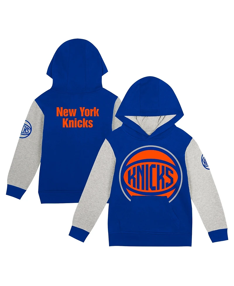 Outerstuff Toddler Blue New York Knicks Fair Catch Fleece Pullover Hoodie