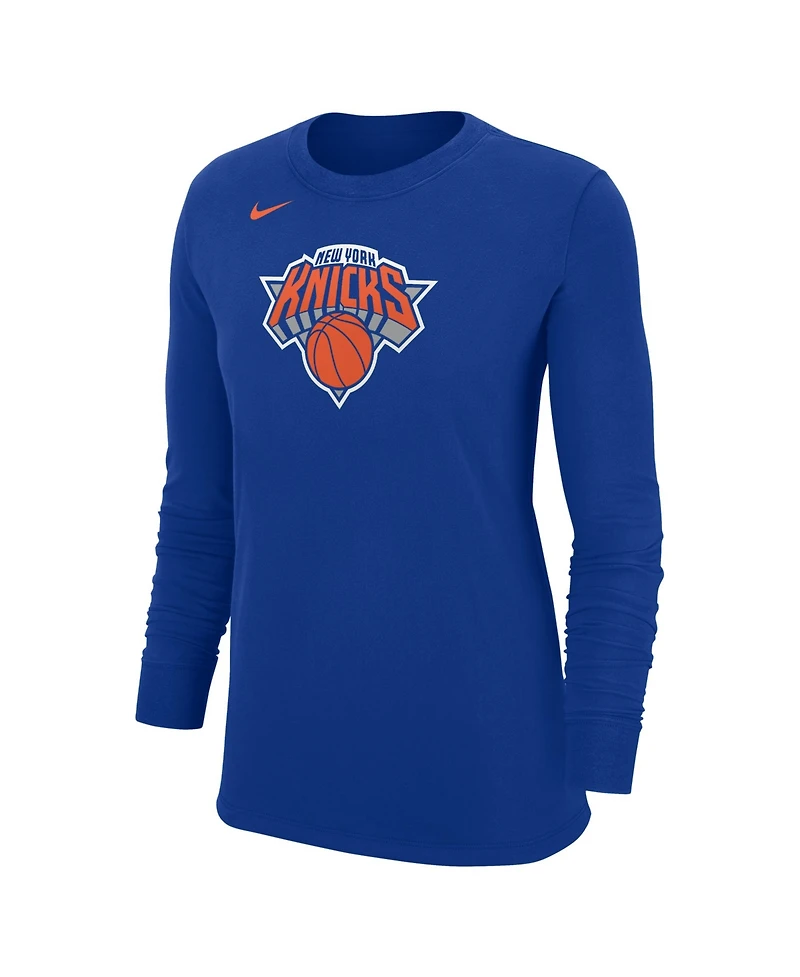 Nike Women's Blue New York Knicks Core Long Sleeve T-Shirt