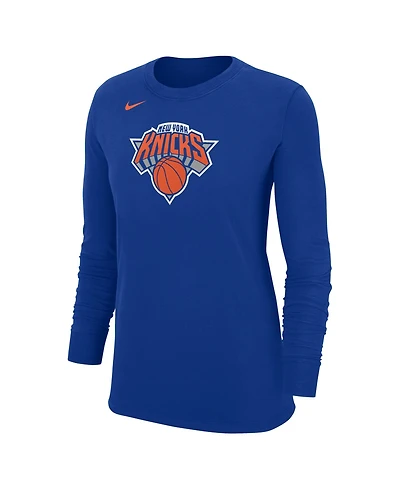 Nike Women's Blue New York Knicks Core Long Sleeve T-Shirt