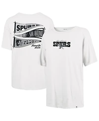 '47 Brand Women's White San Antonio Spurs Bow and Banner Sadie T-Shirt