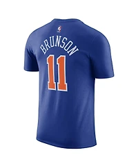 Nike Men's and Women's Jalen Brunson Blue New York Knicks Name Number T-Shirt - Icon Edition