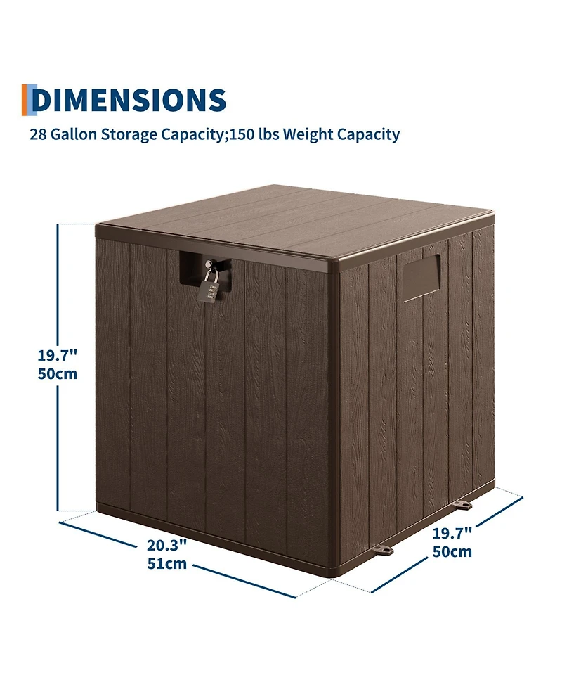 gaomon 80 Gallon Outdoor Storage Box, Lockable Uv Protection Storage Bin, Large Waterproof Resin Patio Storage Chest
