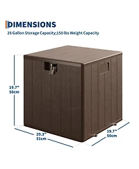 gaomon 80 Gallon Outdoor Storage Box, Lockable Uv Protection Storage Bin, Large Waterproof Resin Patio Storage Chest