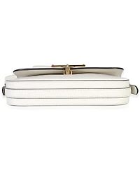 Pre-Owned Prada White Smooth Calfskin Triangle Logo Flap Bag
