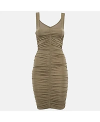 Pre-Owned Givenchy Women's Jersey Ruched Bodycon Mini Dress