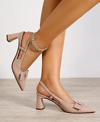 Berness Women's Eloise Bow Accent Slingback Pumps