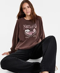 And Now This Women's Cotton Graphic Fleece Sweatshirt, Macy's Exclusive