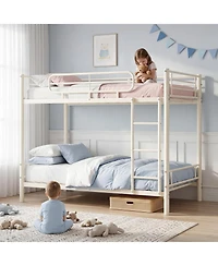 gaomon Twin Over Bunk Bed Frame, Heavy Duty Metal Beds for Kids/Teens/Adults, 450 Lbs Upper and 500 Lower Capacity, Slot