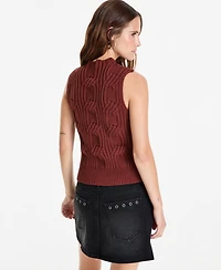 And Now This Women's Cable-Knit Mock-Neck Shell, Macy's Exclusive