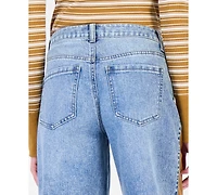 And Now This Women's Cord Trim Barrel Leg High-Rise Jeans, Macy's Exclusive