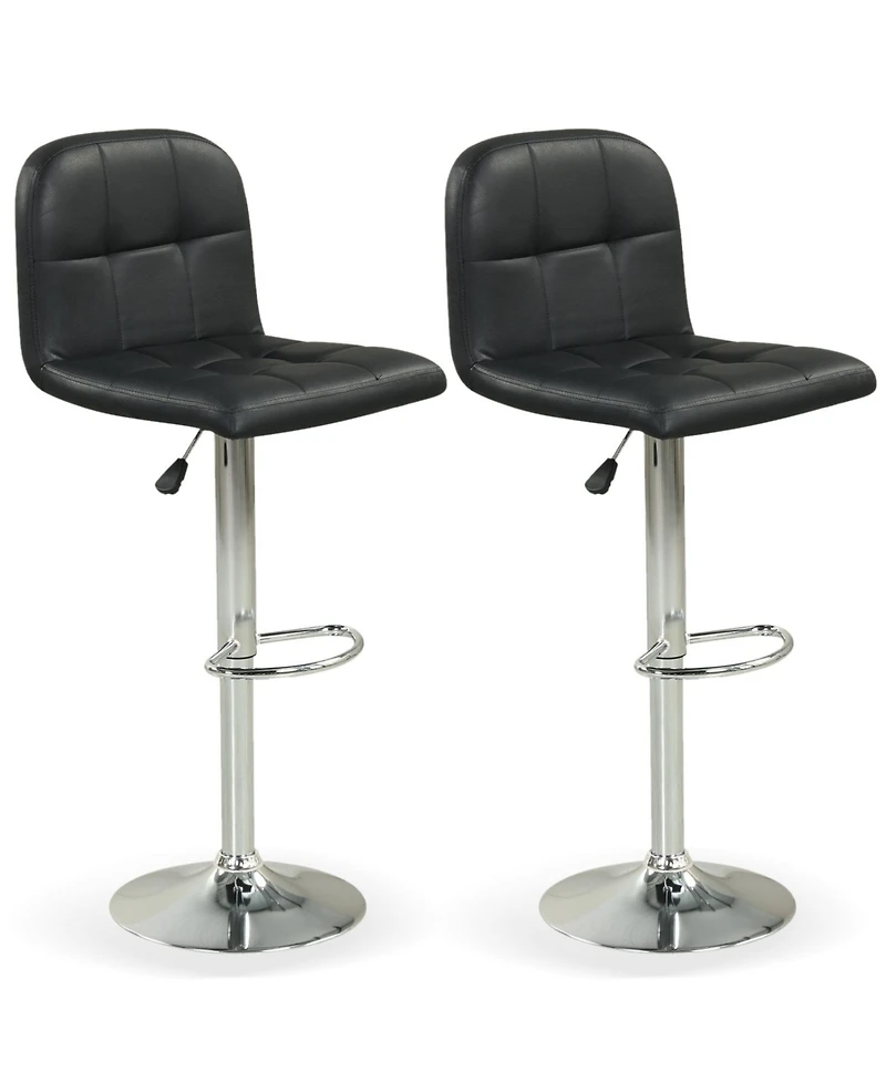 Slickblue 2 Piece Swivel Bar Stools with Footrest and Durable Metal Base Seating