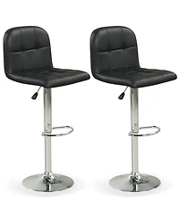 Slickblue 2 Piece Swivel Bar Stools with Footrest and Durable Metal Base Seating