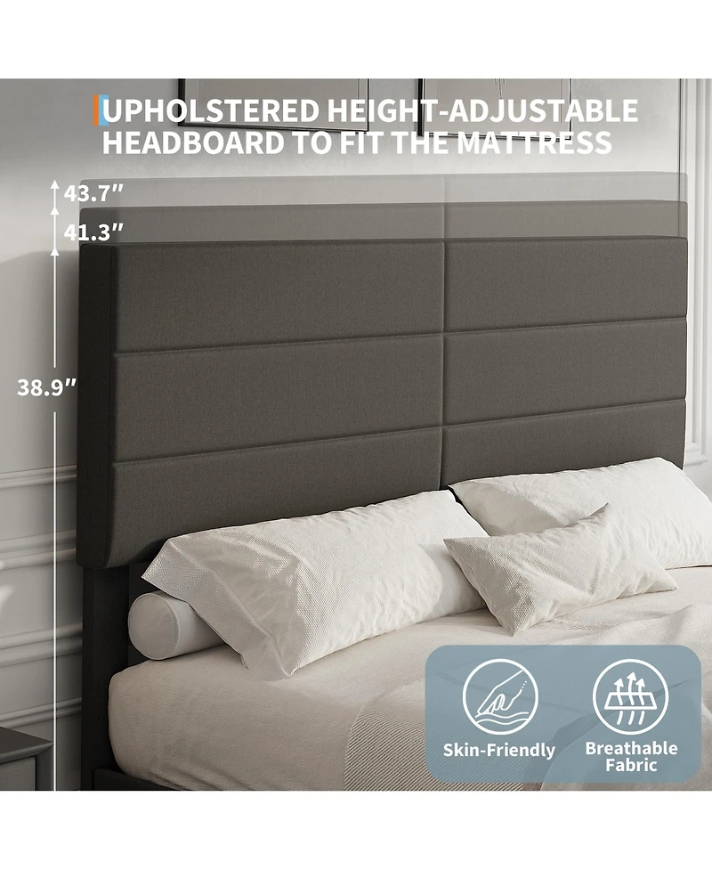 homfan Upholstered Platform Bed Frame