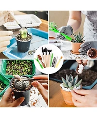 Xdovet Garden Tool Set 9 Succulent 6 Aluminum Tools Kit Gloves Watering Can Line Label