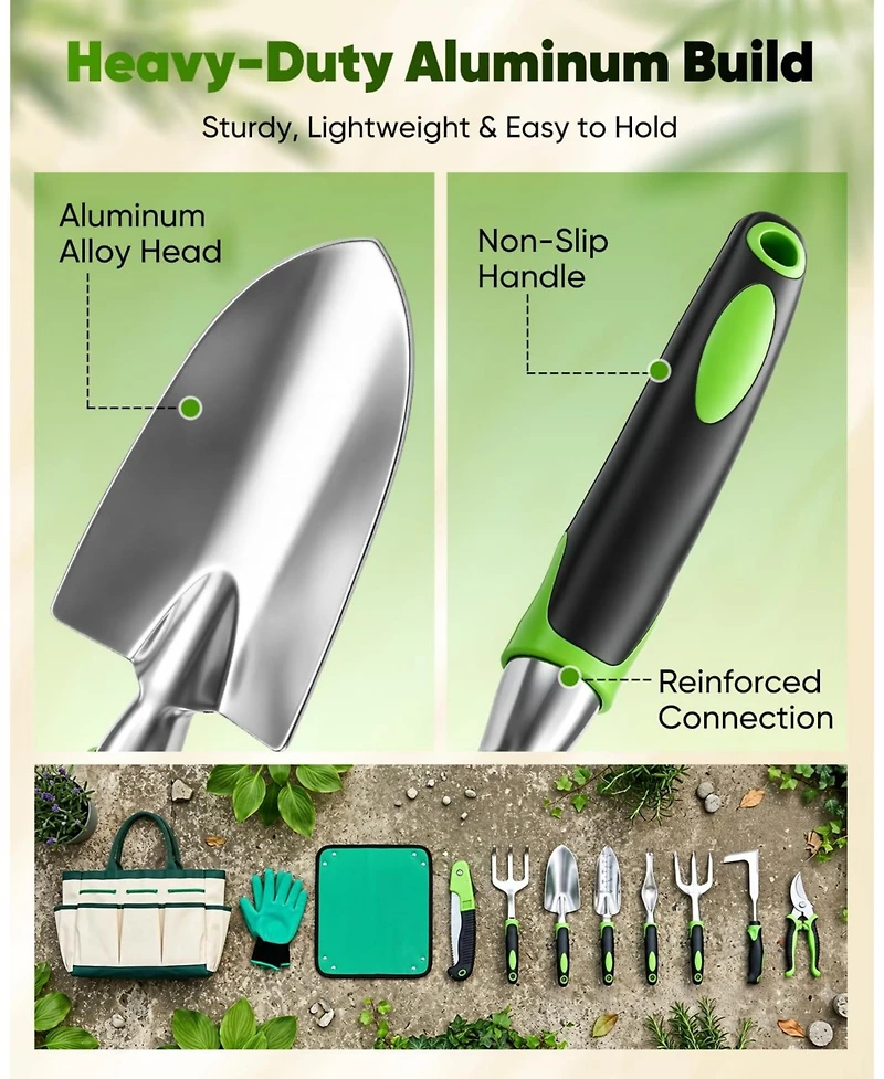 Xdovet Garden Tools Aluminum Kit With Gloves Bag