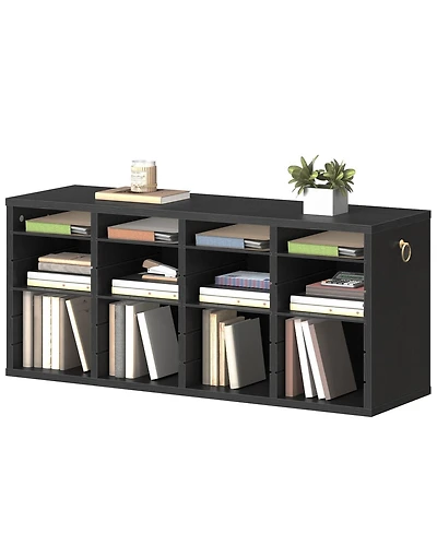 Slickblue 24-Compartment Wooden Document Sorter for Desk and Office Organization