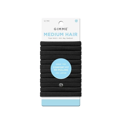 Gimme Beauty Medium Hold Hair Bands - Seamless Nylon and Spandex Ties for All Hair Types - Damage-Free
