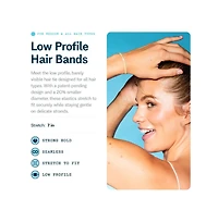 Gimme Beauty Low Profile Hair Bands - Gentle, No-Snag Elastic Ties for Fine and Thick Locks