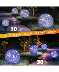 Cowin Solar Globe Lights 4 Pack Glass Ball Outdoor Waterproof Balls