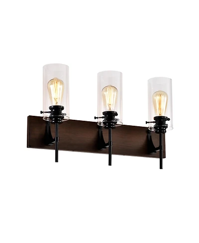 Midola 3-Light Bathroom Light Fixtures, Modern Vanity Lights with Glass Shade, Vintage Light Fixture Bathroom Over Mirror Wall Lights for Dinning Room