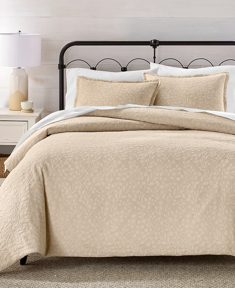 Charter Club Ivy Matelasse 3-Piece Duvet Cover Set, King, Macy's Exclusive